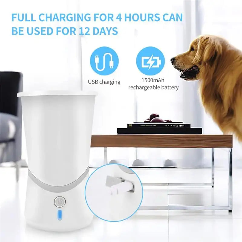 Limpiador Automático de Patas para Perros - Dispositivo Eléctrico USB para Limpieza Suave de Patas